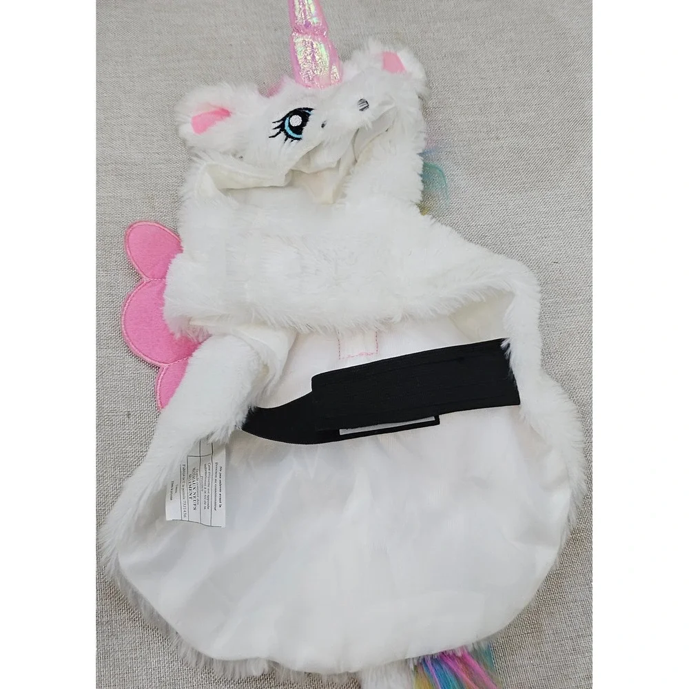 Michaels Unicorn Pet Costume Small White Pink Rainbow Wings Booties Set 550229